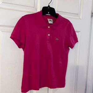 Lacoste pink top